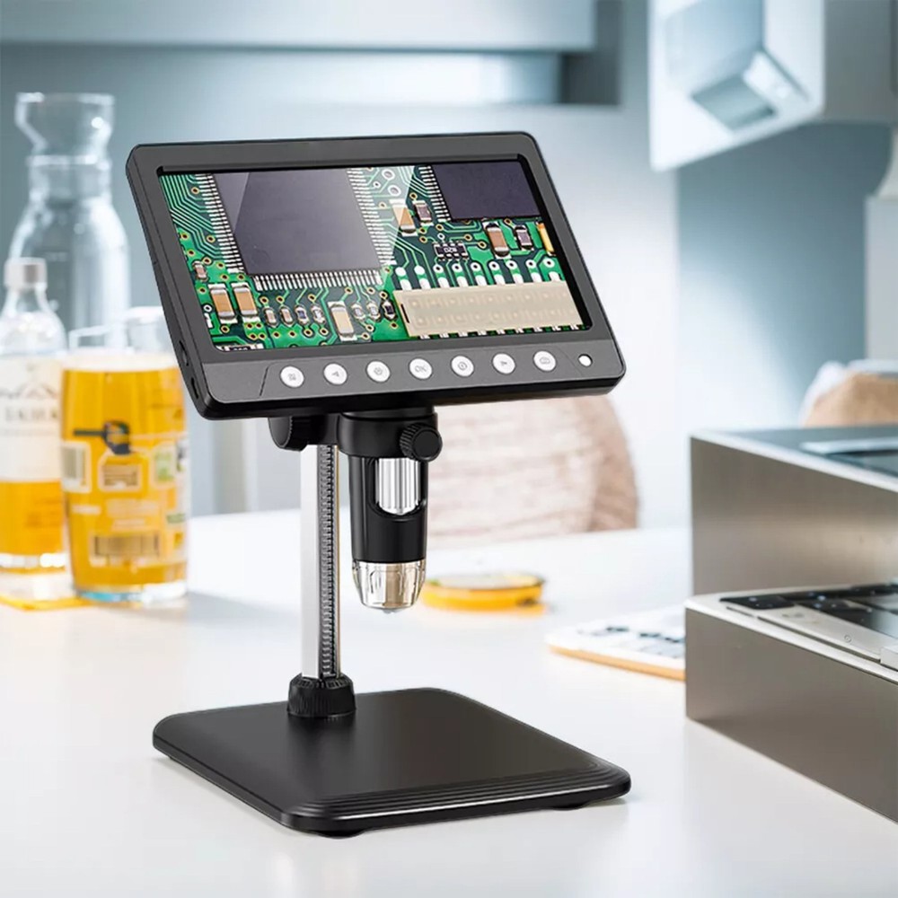 7 "IPS Screen Digital Microscope 1200X 1080P Video Focusing Camera Microscope