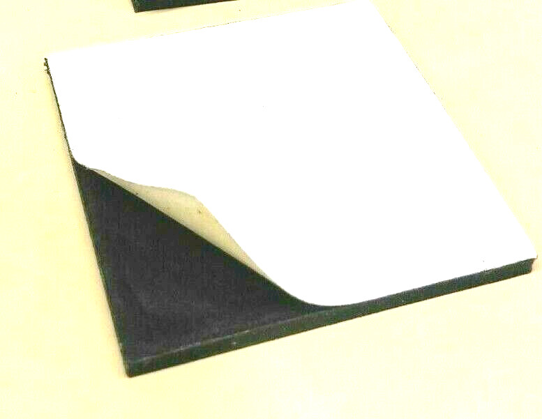 Neoprene Rubber Sheet Solid  1/16" Thick x 9" x 12" Rect - PSAdhesive Backing