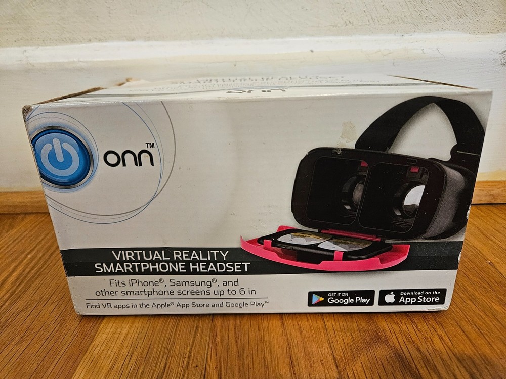 Onn Virtual Reality Smartphone Headset Fits Samsung, iPhone, Android