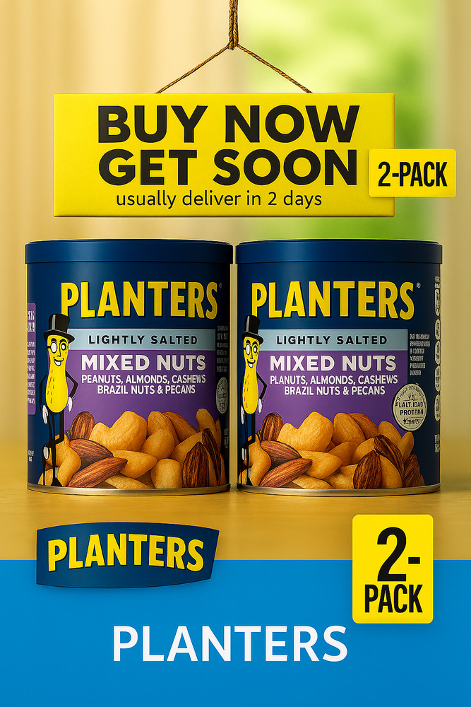 Planters Deluxe Mixed Nuts with Hazelnuts, Plant Based Protein, 10.3 oz Caniste