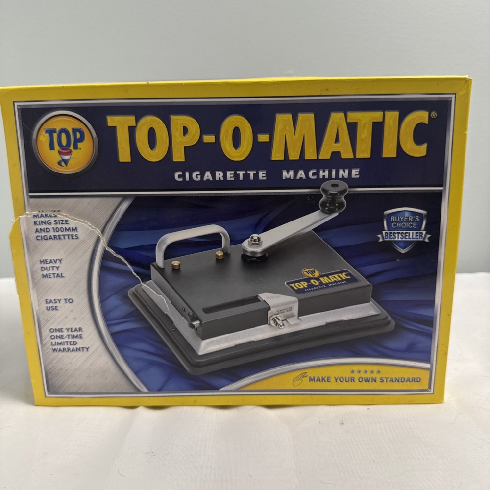 Top-O-Matic Cigarette Rolling Machine - Torn Box w/instructions - Pre-owned