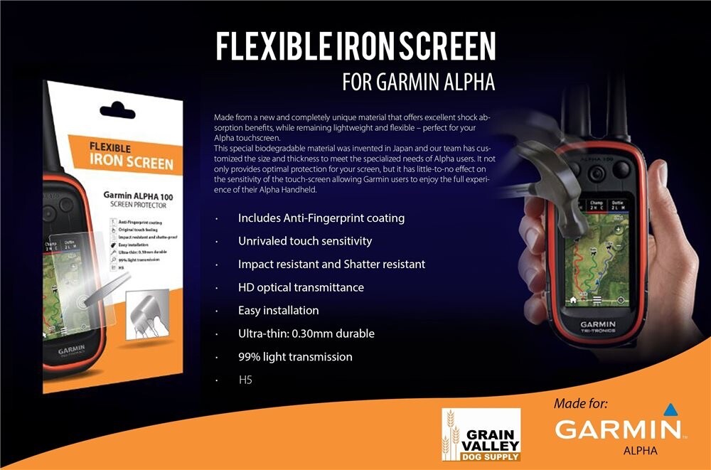 GVDS Explosion Proof Garmin Alpha 100 Screen Protector Handheld Tempered Glass