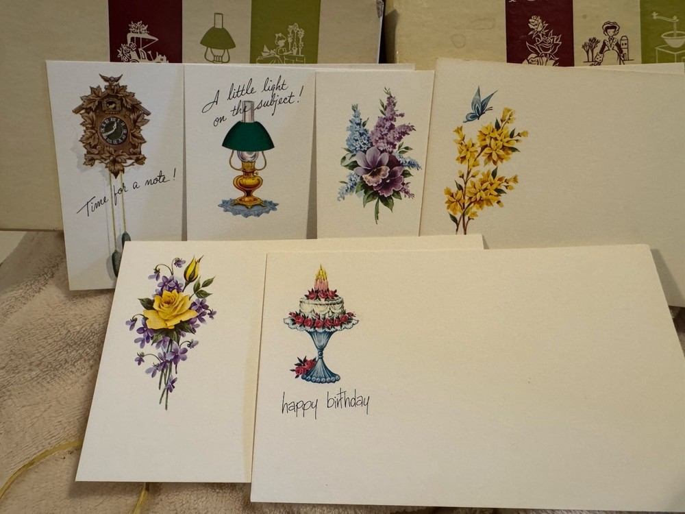 6- VINTAGE BOXES OF POST A NOTE CARDS