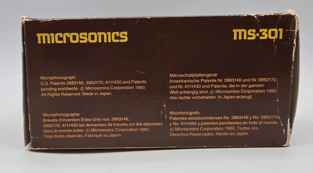 Microsonics MS-301 Mini Player Vintage Microphonograph NOS
