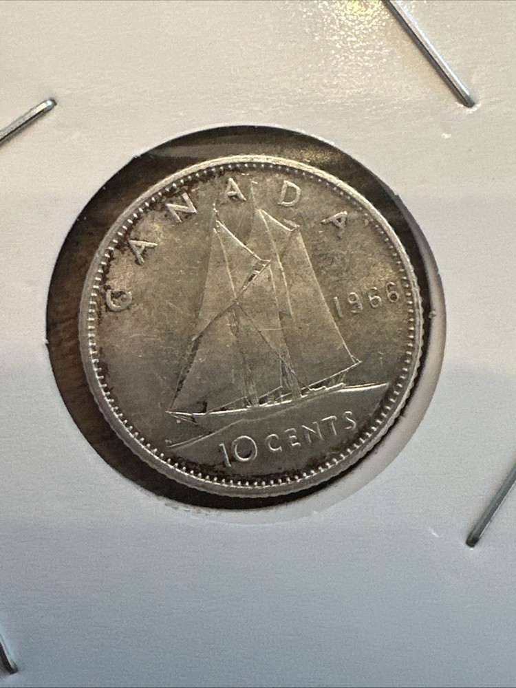 1966 canadian 10 cents silver