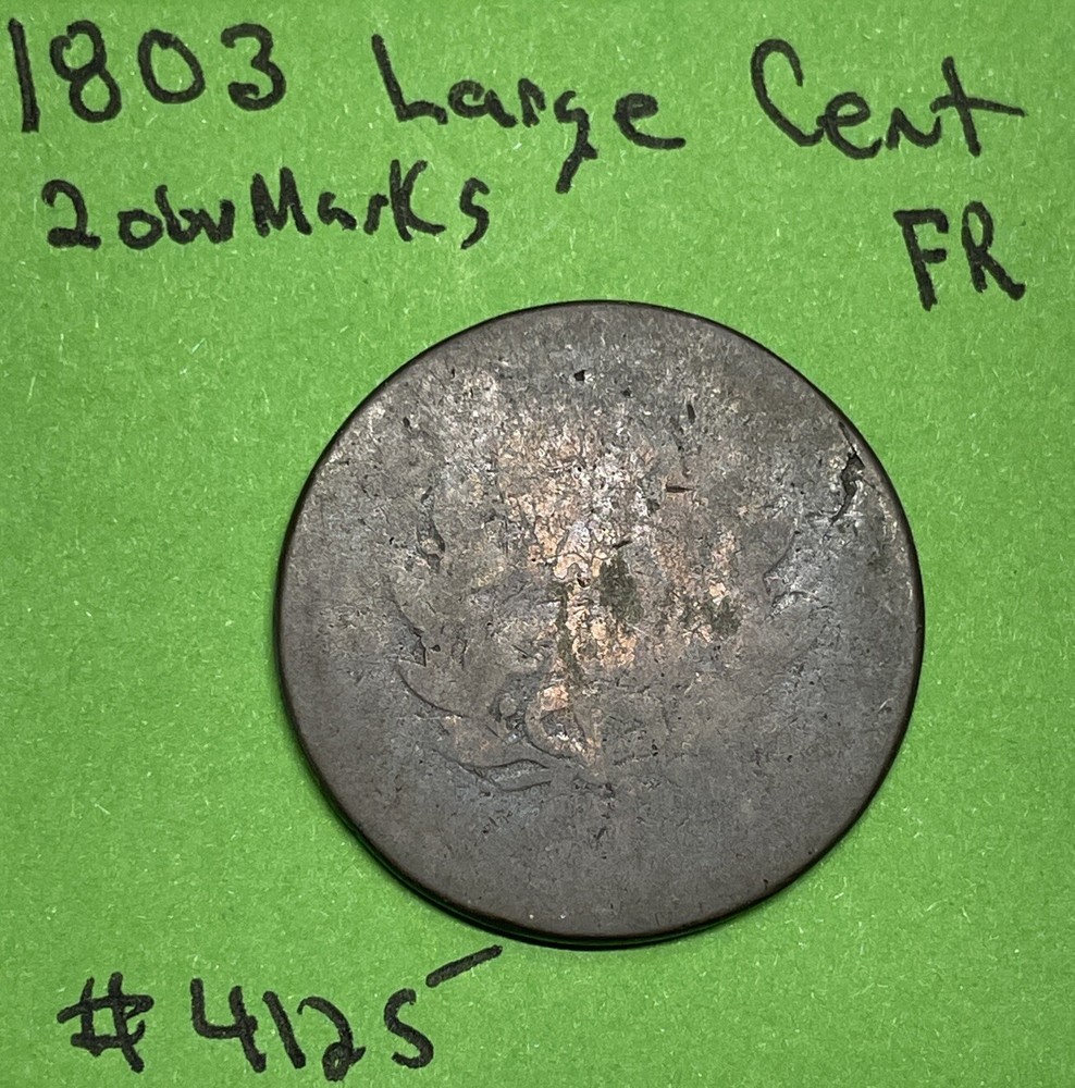 1803 Draped Bust Large Cent 1c Fair FR 2 Old Obverse Marks