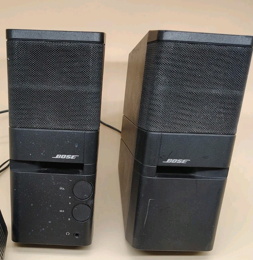 Bose MediaMate Computer Speaker Pair w AC Adapter ~ Media Mate