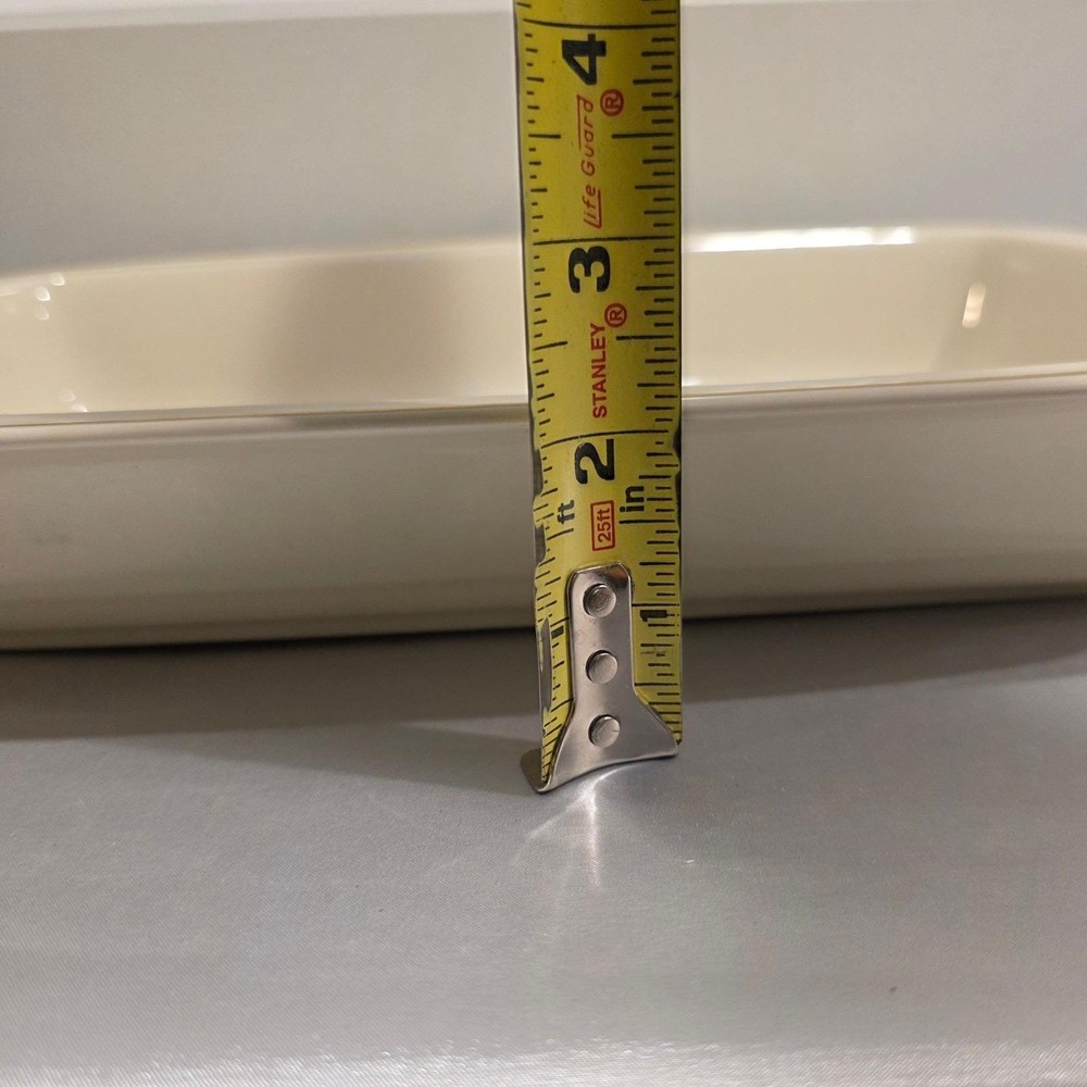 LENOX Eternal Bakeware Ivory Gold Trim Rectangular Bake Roasting Dish