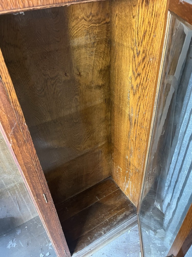Antique Glassed In Bookshelf