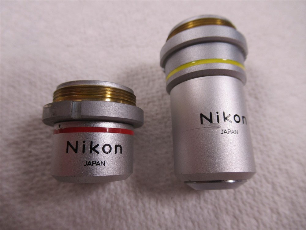 Nikon 4x and 10x Microscope Objective Lenses 160mm for SC Model Microscopes