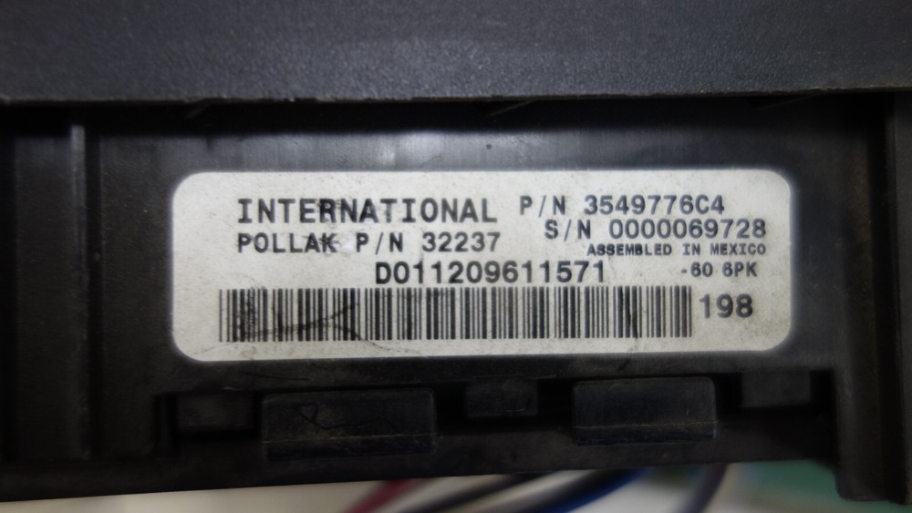 International Prostar Dash Switch Panel P/N 3549776C4