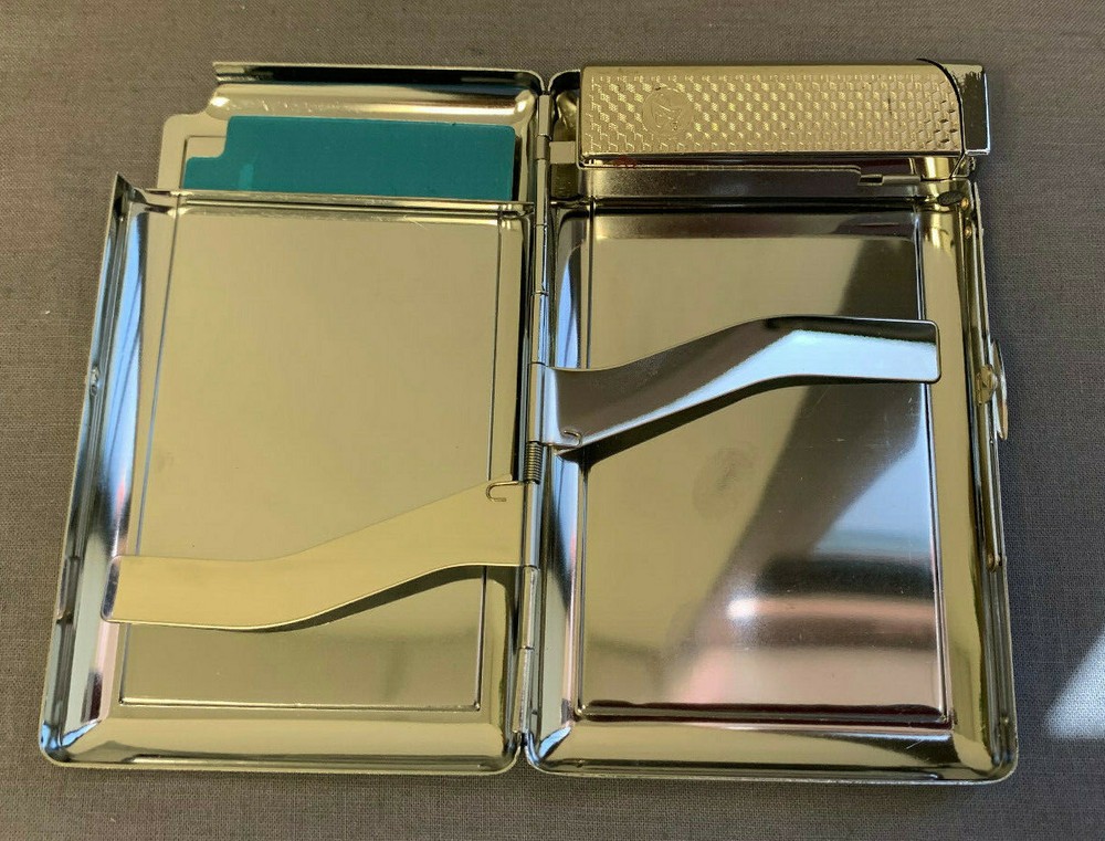 Michelangelo Smoking Art Hands Cigarette Case with lighter ID Holder Wallet