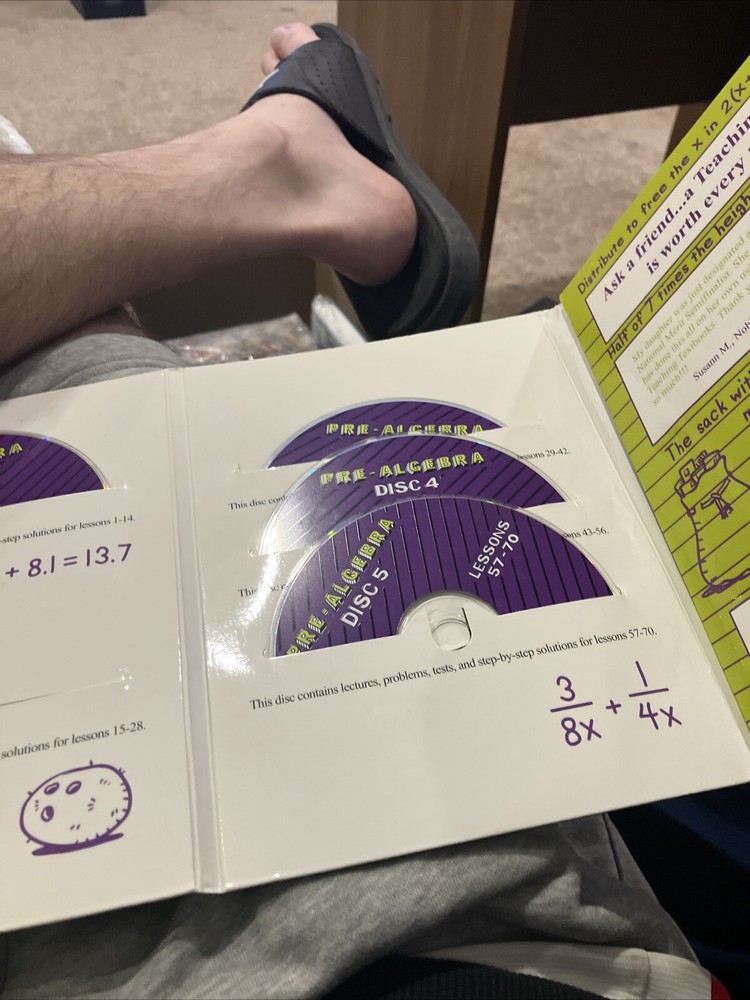 teaching textbooks pre algebra 2.0 REPLACEMENT DISKS 1-10