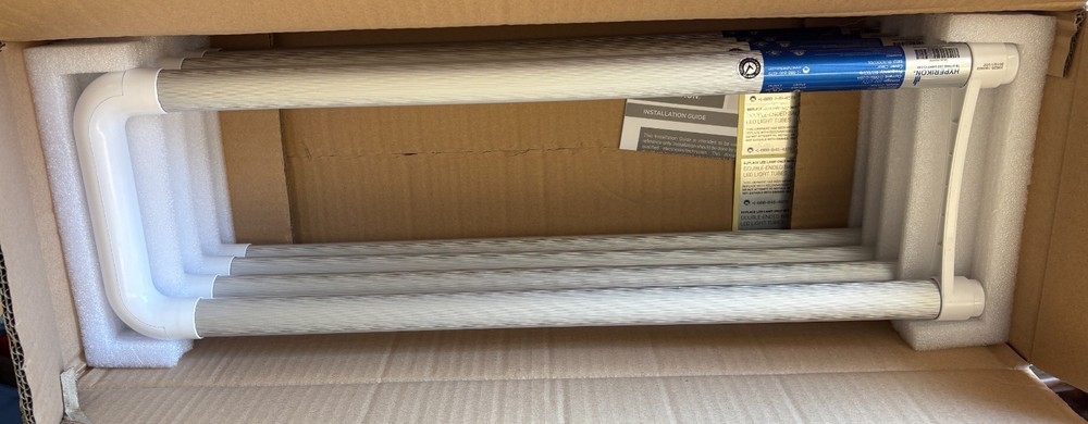 4 Hyperikon T8 LED Light Tube U-Tube U Shape 2x2 Light 18W 4000K Clear 100-277V