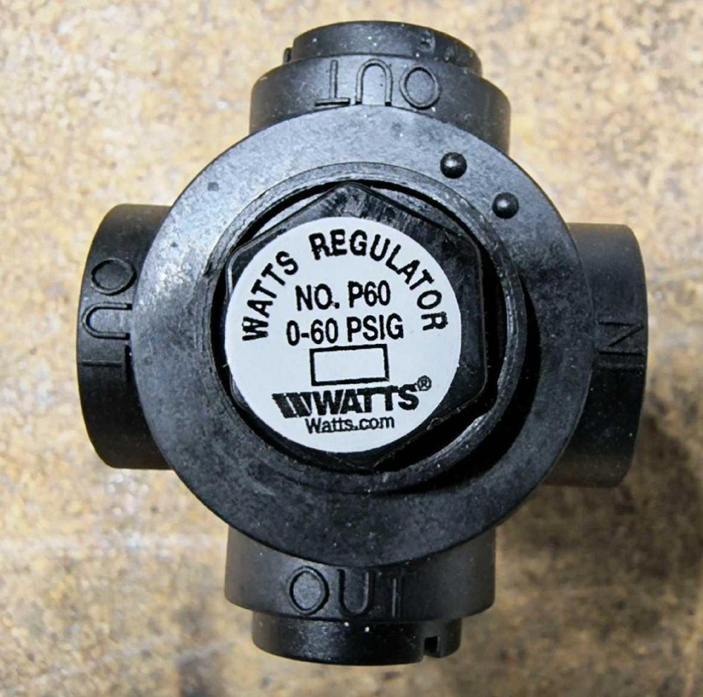 New Old Stock Watts, P60 Water Pressure Regulator P60-M1-4 0-60 1/4"