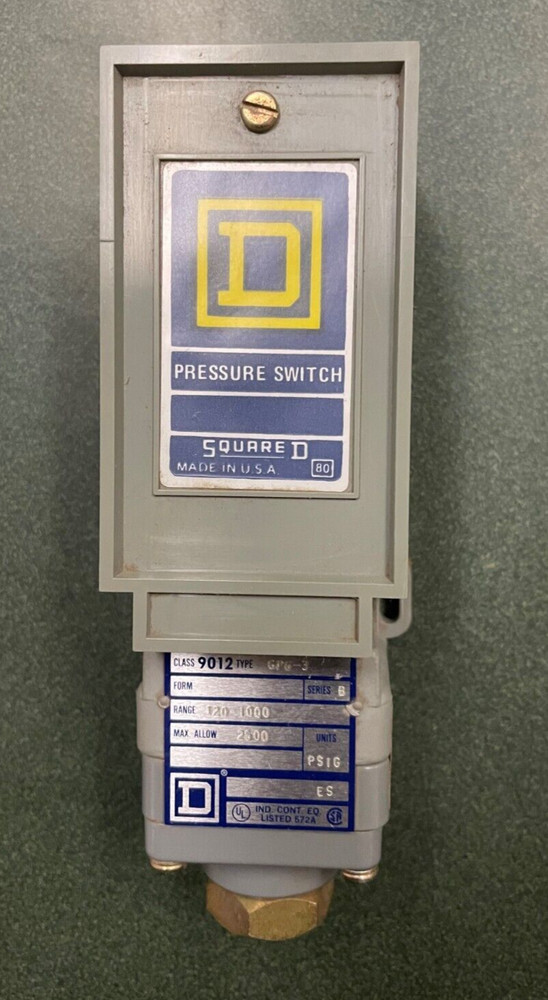 Square D 9012 GPG-3 Pressure Switch