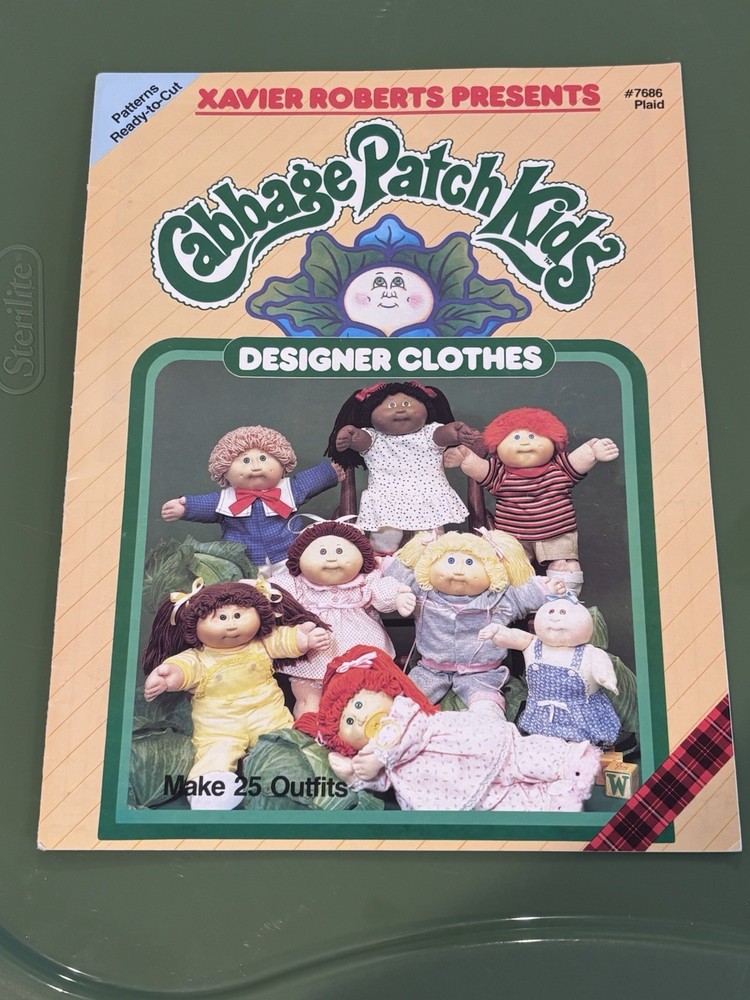 1984 cabbage patch kids designer clothes book with patterns For Sewing