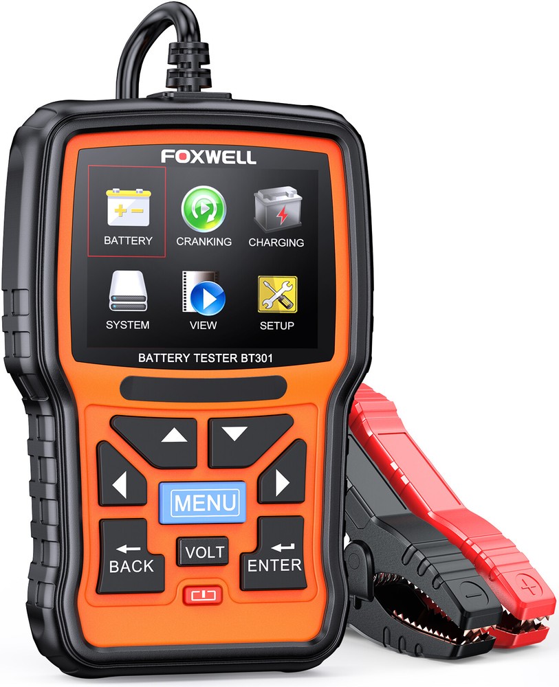 FOXWELL BT301 Battery Tester Load Drop Charging System Checker Analyzer Tool 12V