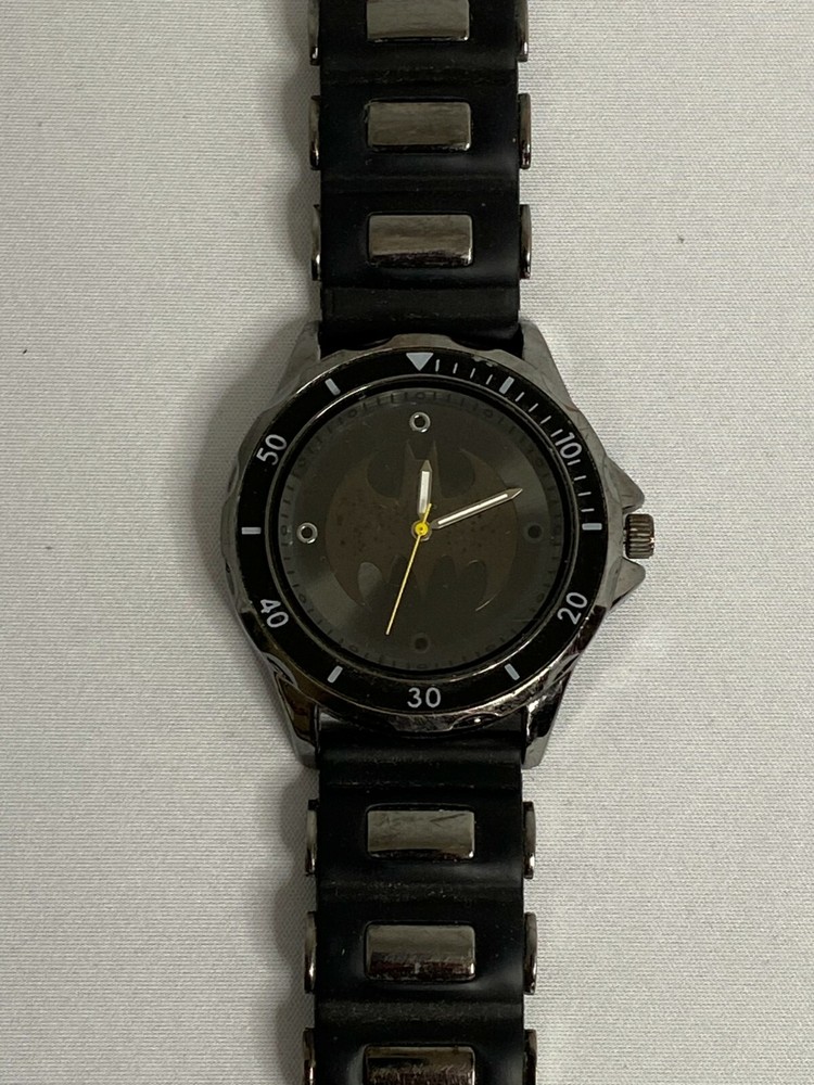 Batman Accutime Watch BAT9270 Black Logo Face *Note