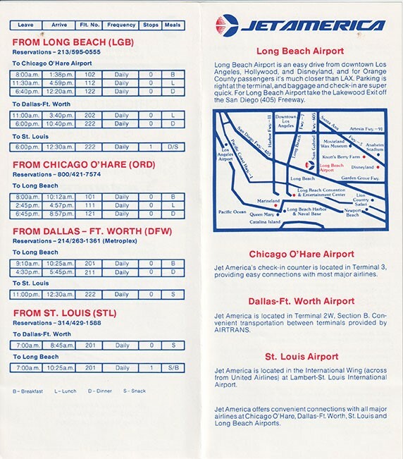 Jet America timetable 1983/09/15