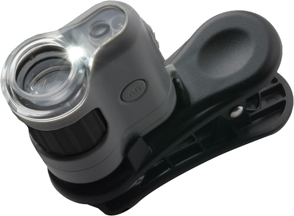 MicroMini 20x LED Lighted Pocket Microscope with Built-in LED and UV Flashlig...