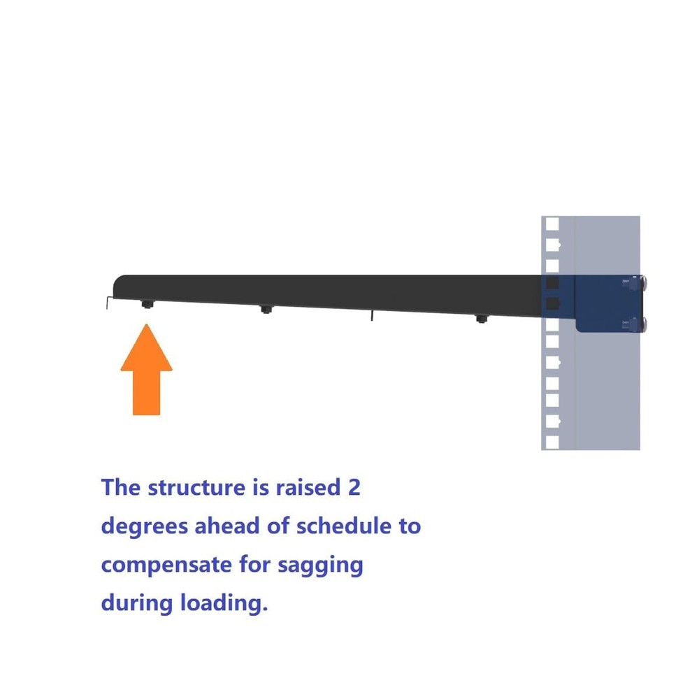 1U Server Rack Shelf, Universal Vented Rack Mount Cantilever Tray Deep Adjust...