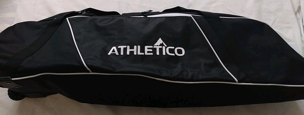 Athletico Power Hitter Rolling Baseball Bag - EZ Glide Wheels