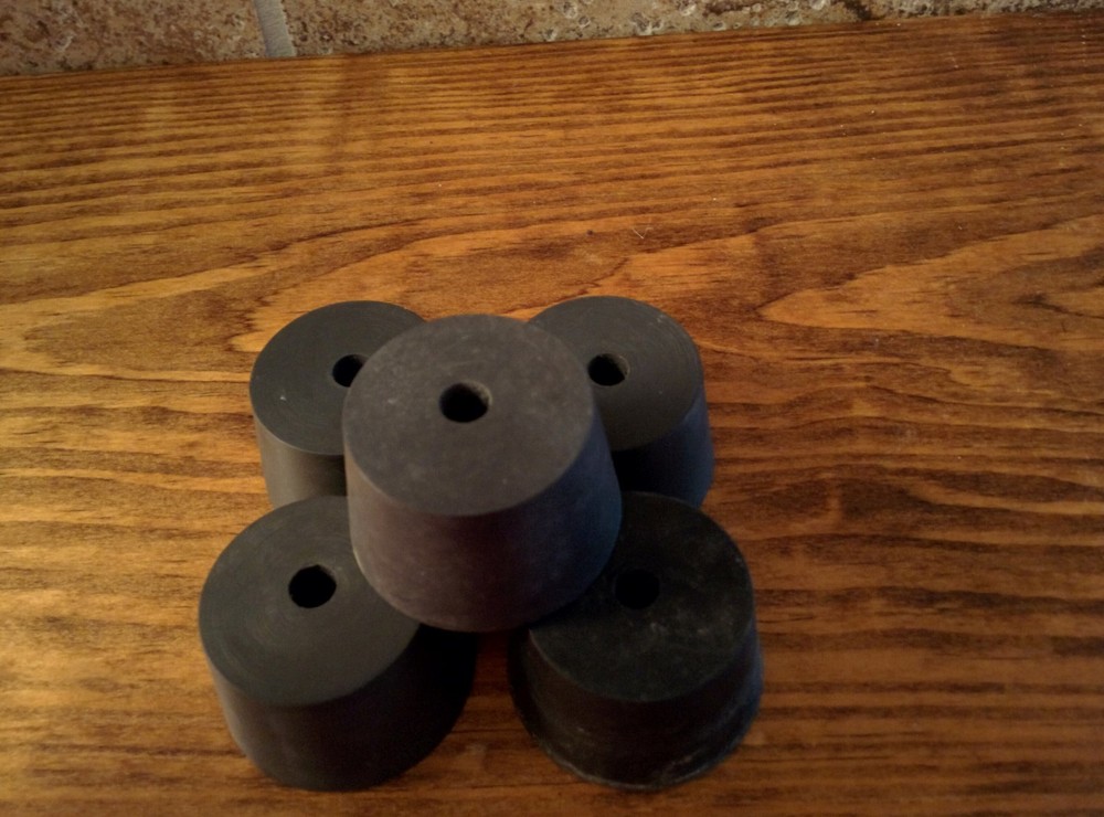 Rubber stopper, #8, 1-hole - 5 each
