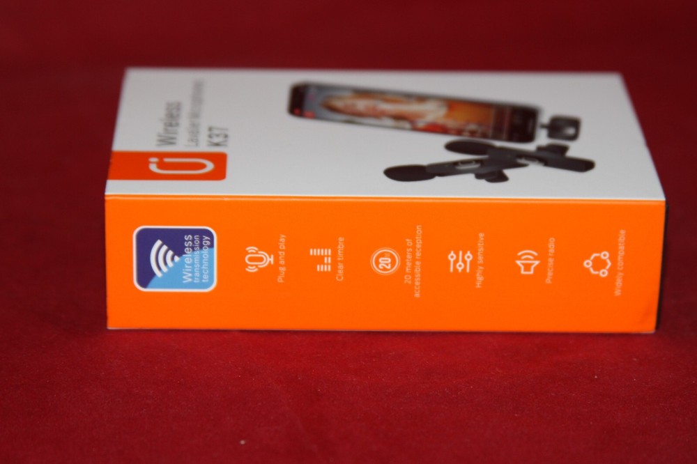 Wireless Lavalier Microphones, K37, Black, for iPhone Lighting Port