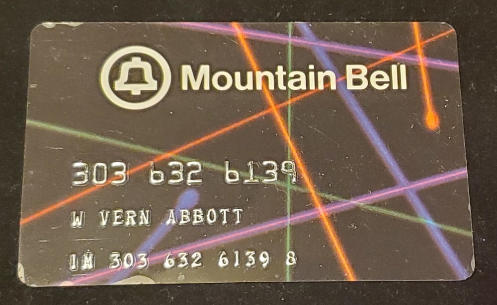 Mountain Bell Phone Card ~ our inventory # cb14