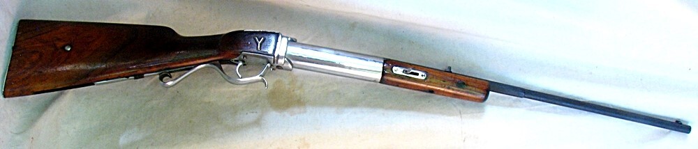 ANTIQUE BUGLESPANNER AIR RIFLE 1/2 OCTAGON WALNUT YALE U c.1880