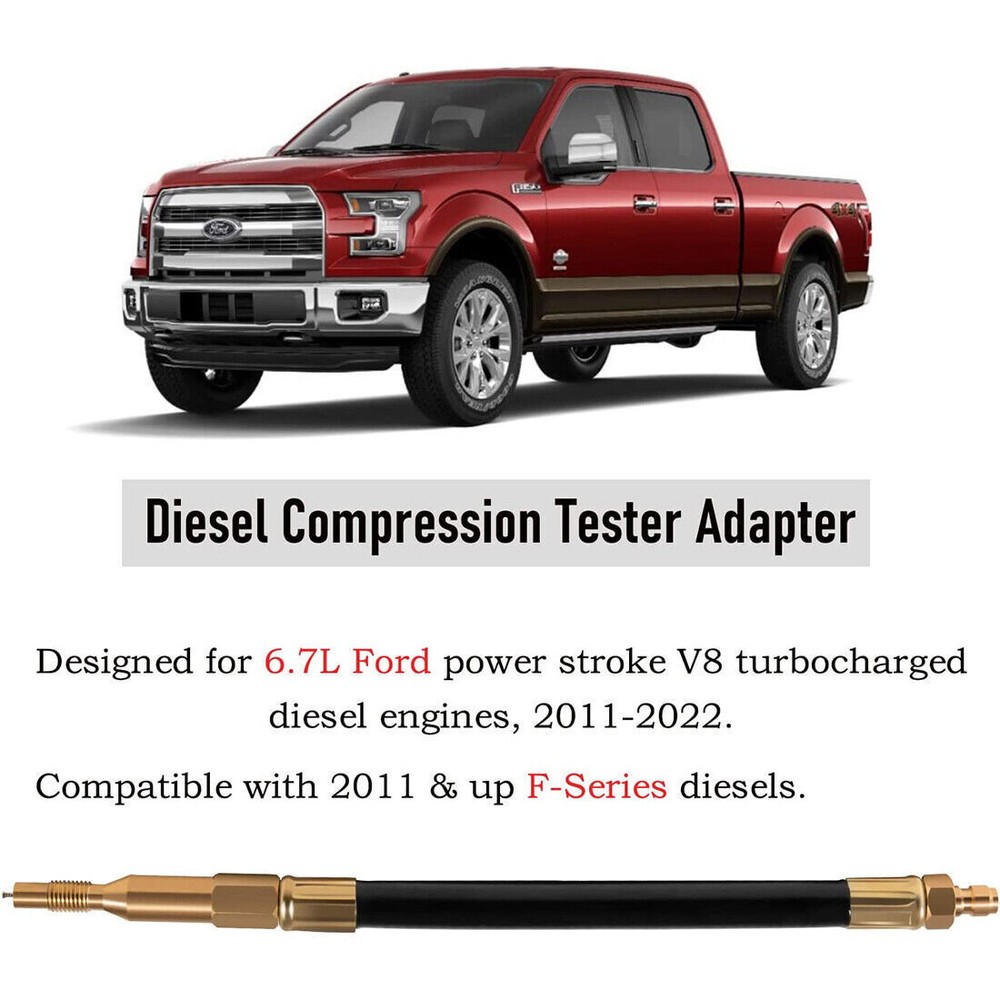 Engine Compression Tester Adapter For Ford 6.7L Powerstroke Diesel Hose SG 35450