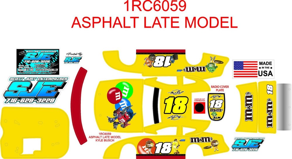 1RC ASPHALT LATE MODEL 1RC6059  WRAP  KB CANDY  THEME