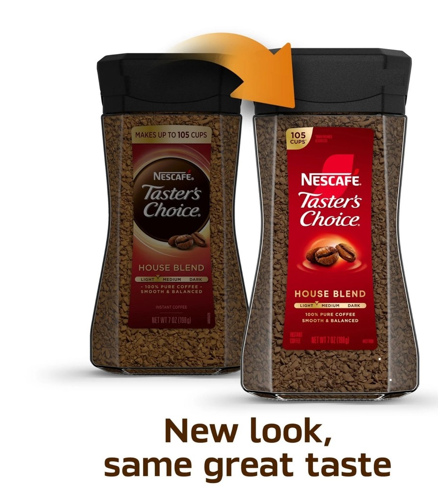 NESCAFÉ Taster's Choice House Blend, Light Medium Roast Instant Coffee, 7 oz Jar