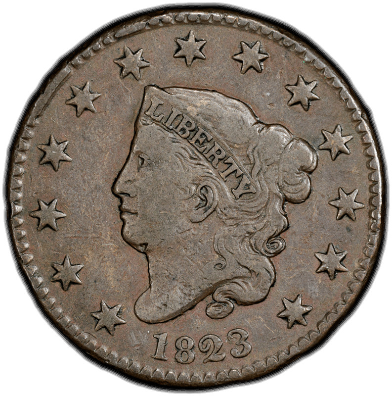 1823 1c PCGS VF-20