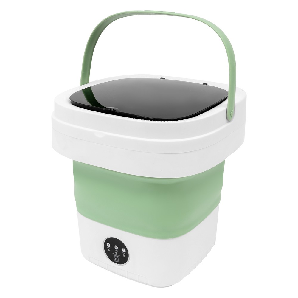 12L Portable Washing Machine, Mini Foldable Washing Machine 110V 36W Green