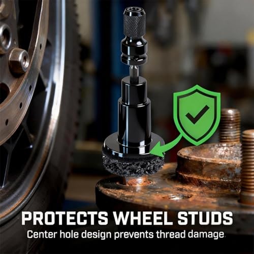 Wheel Hub & Stud Cleaning Tool Kit，Rust Removal Disc for Cars & Light