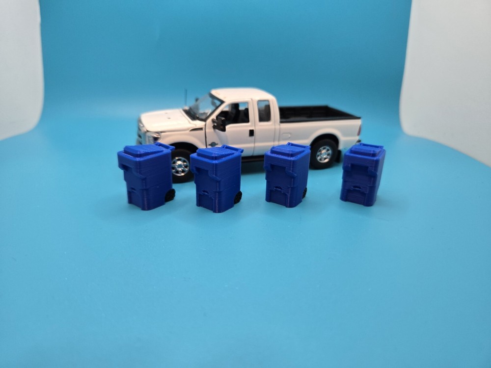 1/50 Scale Trash Bins *4 Pack* in Blue