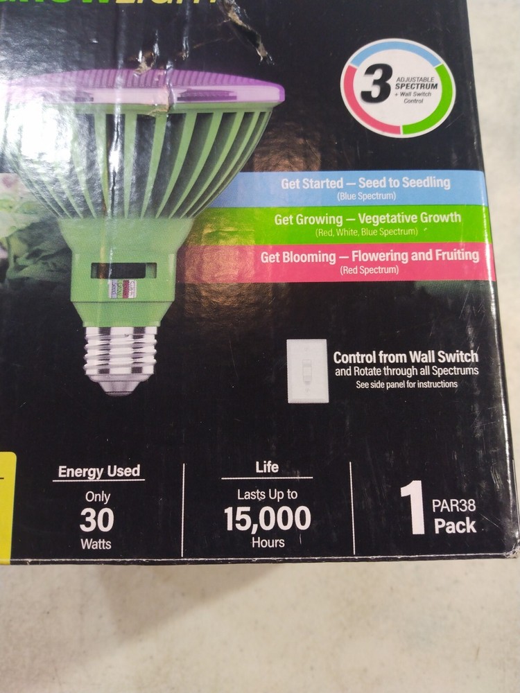 Feit Electric PAR 38 E26 (Medium) LED Grow Light Clear 1 pk