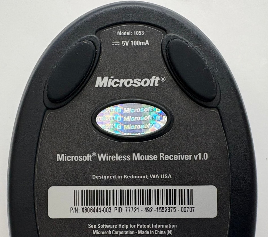 Microsoft Wireless Mouse Receiver v1.0 Model 1053