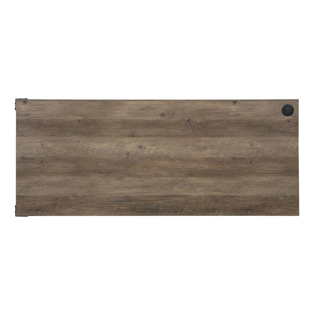 L-Shaped Computer Desk - Barn Door Storage & Wire Management - Office Ready