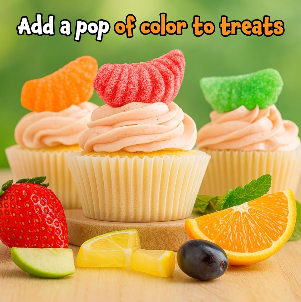 Fruit Slices - 2 Pound Bulk Pack (65 Count) - Assorted Fruit Jelly Candy - Unwra