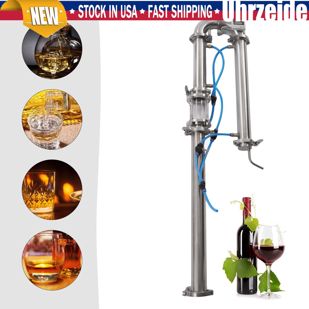 2"inch Stainless Still Moonshine Reflux Distilling Column Brew Wine Making Tool