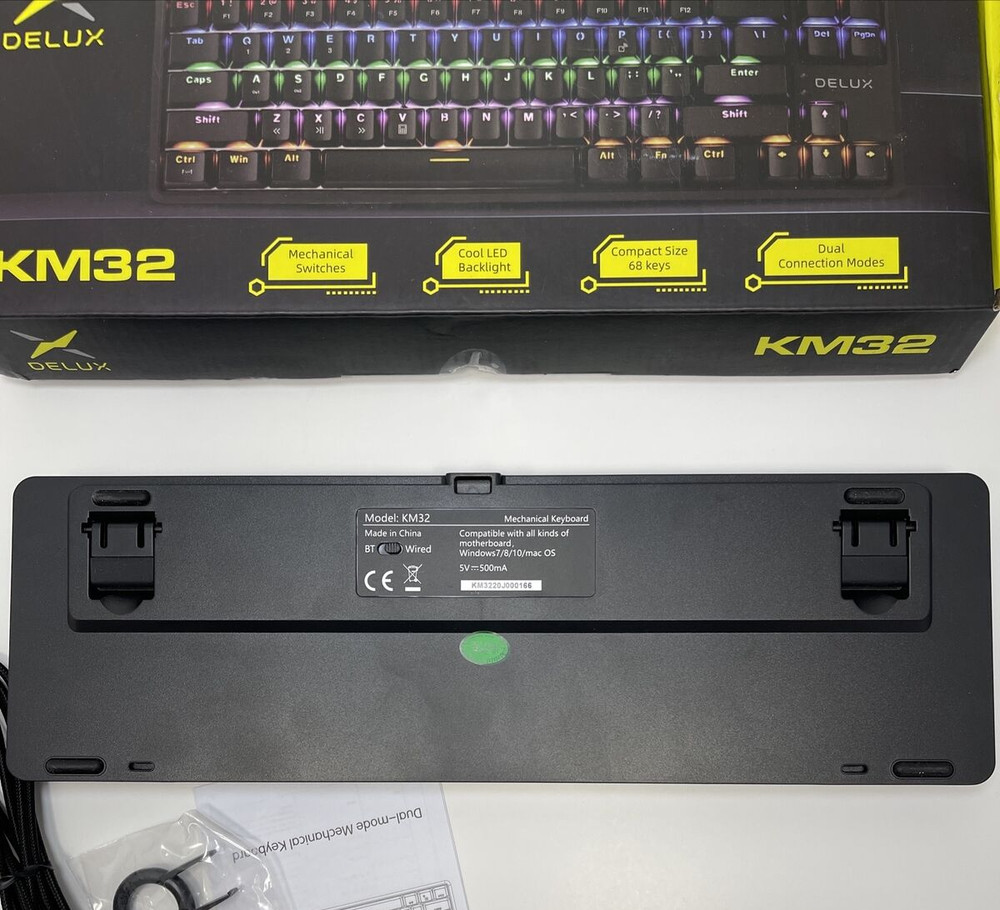 TKL Wired Mechanical RGB LED Lighting Gaming Keyboard