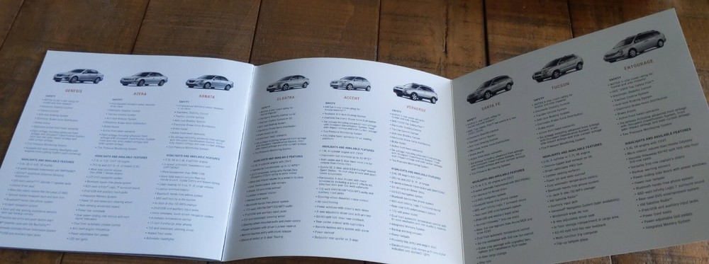 2009 Hyundai Full Line Automobile Brochure EX 24pps