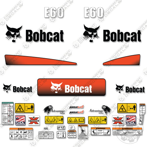 Fits Bobcat E60 Decal Kit Mini Excavator E 60 E-60