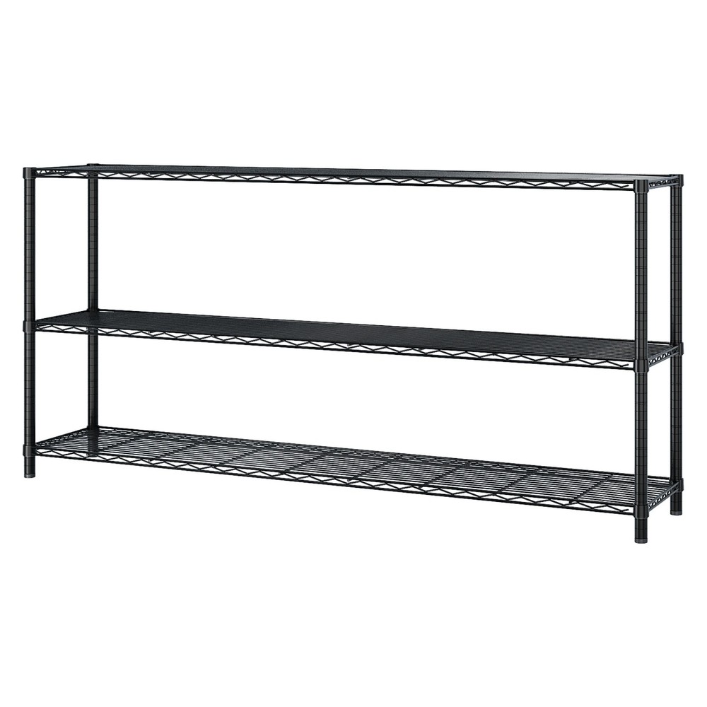 6-Tier Rolling Wire Shelving Unit - Heavy Duty, Adjustable, Modular & Black