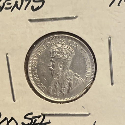 1932 Canada Silver 10 Cents AU