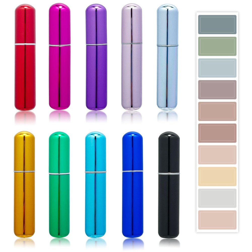 Smtheasy Perfume Travel Refillable Atomizer, Mini Atomizer 10pcs, Red