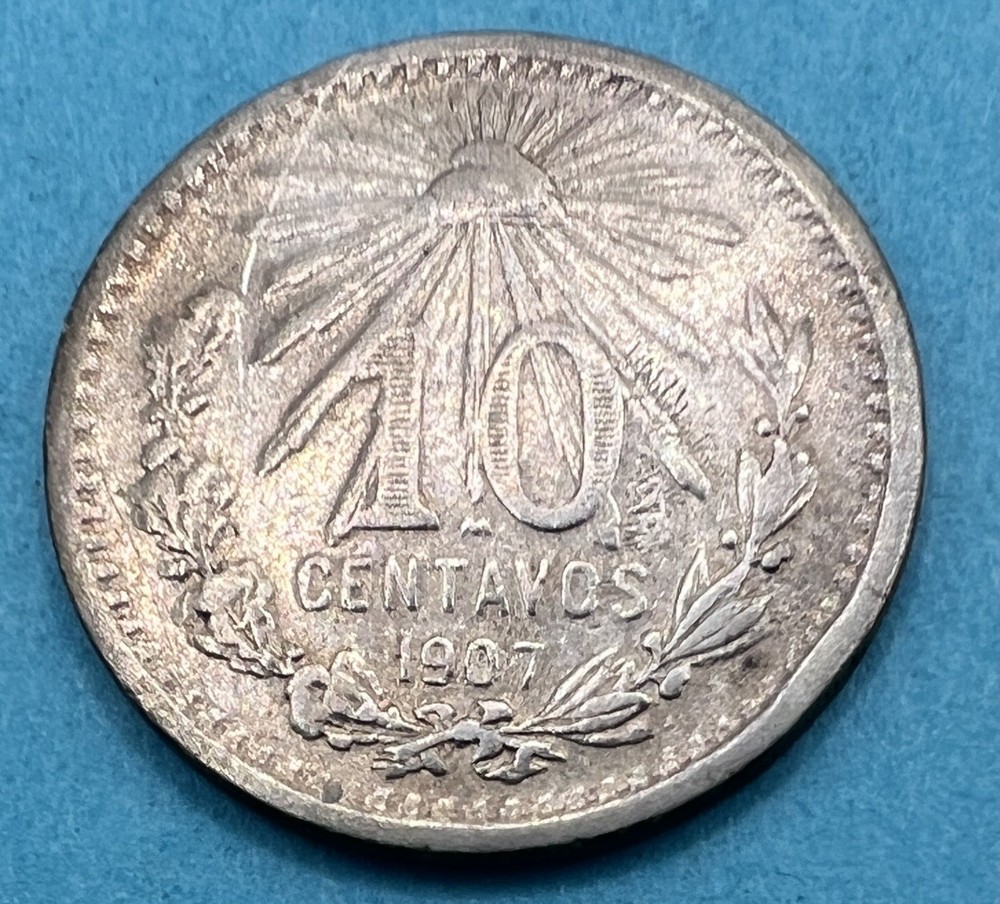 1907 MEXICO 10 CENTAVOS COIN